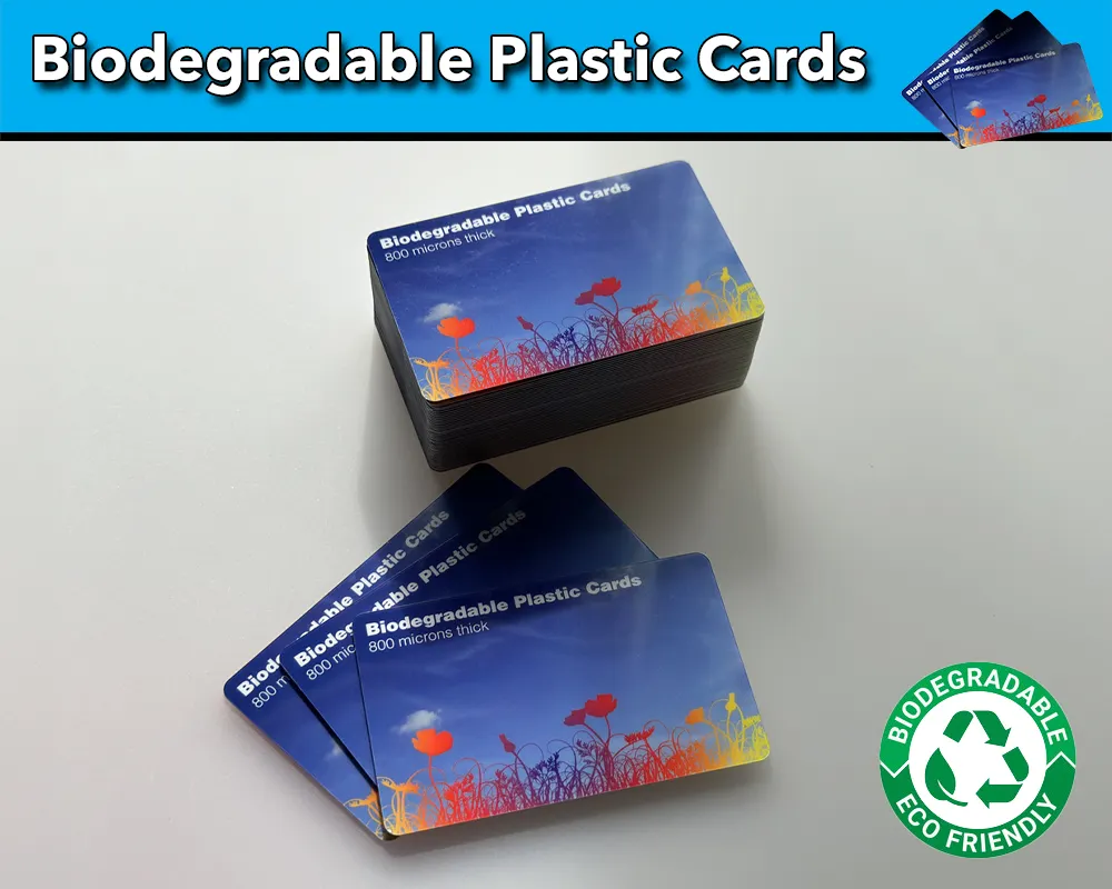 Biodegradable Plastic Cards printed