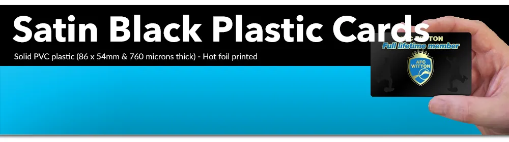 satin black plastic card artwork guide