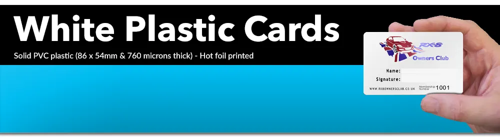 white plastic card artwork guide