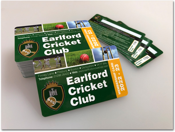 membership cards for Cricket Club