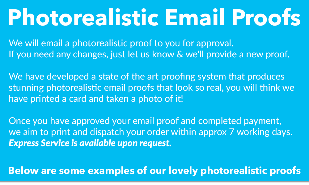 photorealistic email proof heading