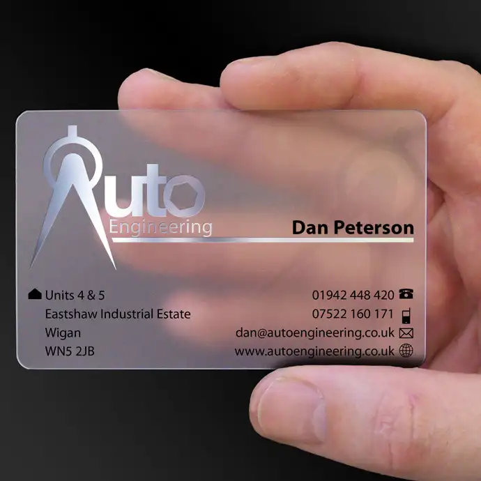 frosted plastic card example