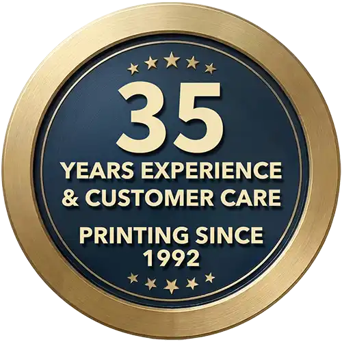 35 years experience and customer care, printing since 1992