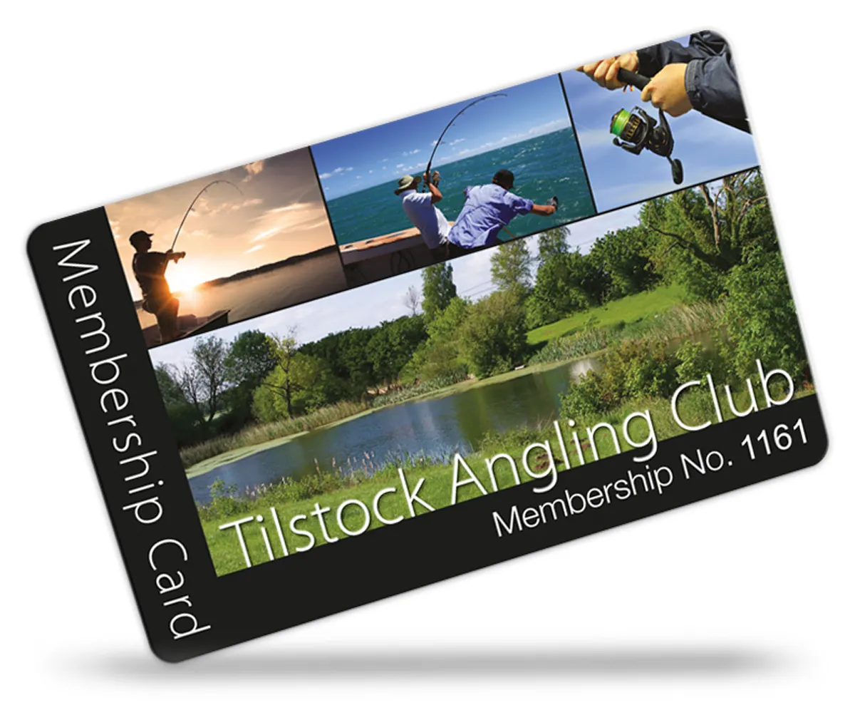 membership cards for Angling Club