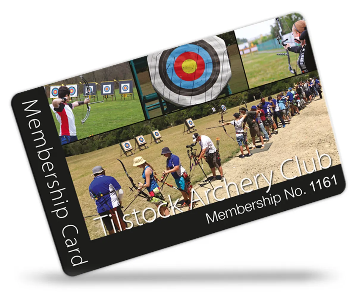 membership cards for Archery Club