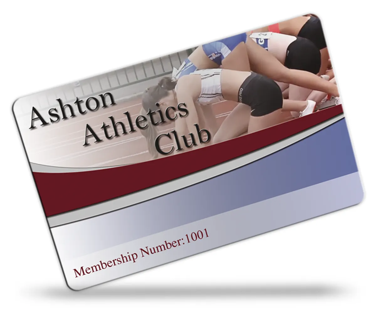 athletics club membership card examples