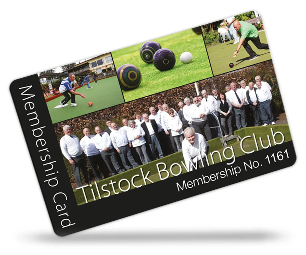 membership cards for Bowling Club