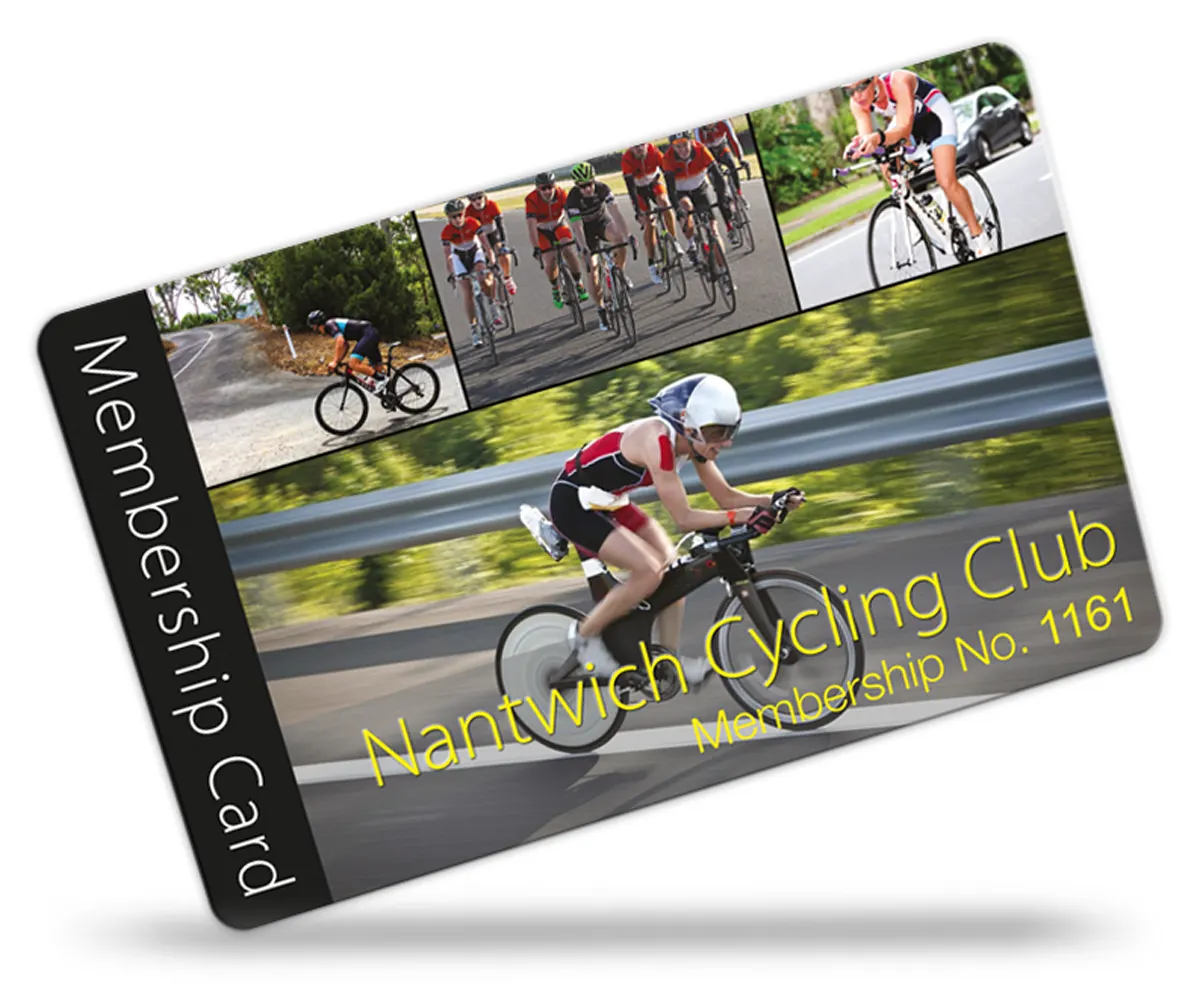 membership cards for Cycling Club