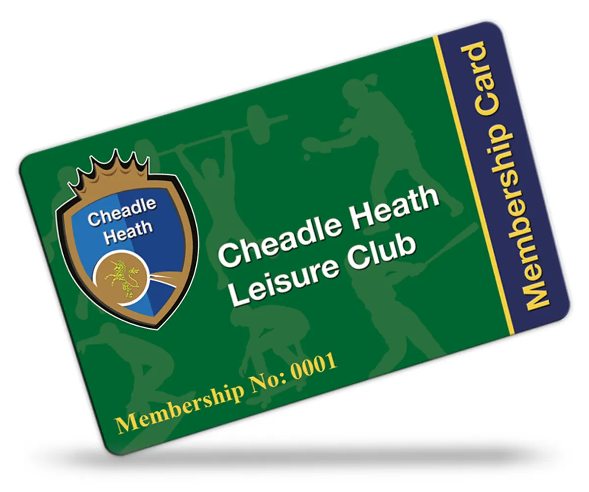 Cheadle Heath Leisure Club Membership Cards