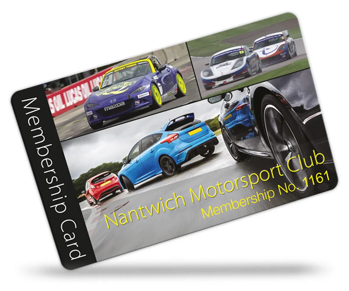 membership cards for Motorsport and Car Club