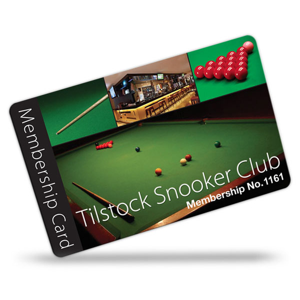 membership cards for Snooker Club and Pool Club