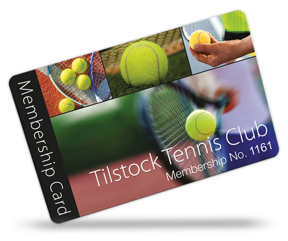 membership cards for tennis Club