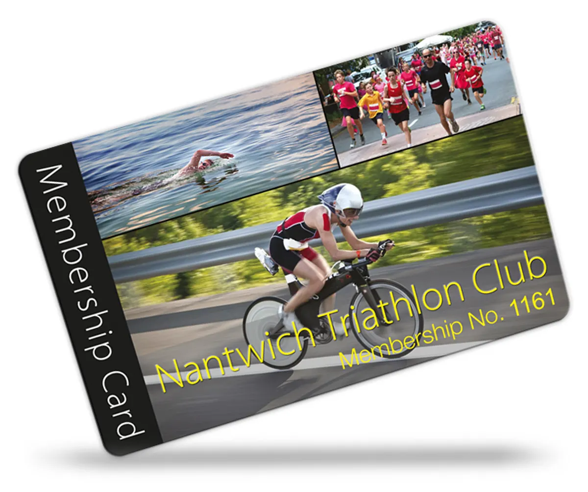 membership cards for triathlon Club