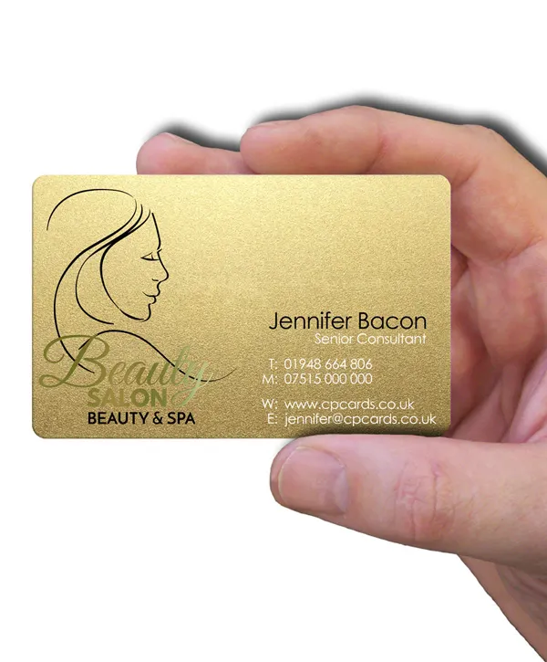 metallic plastic business cards