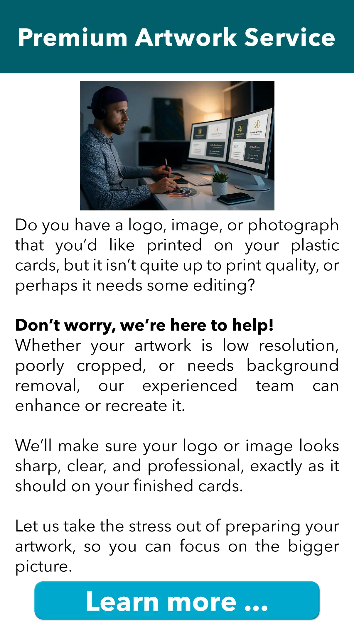 Premium artwork service