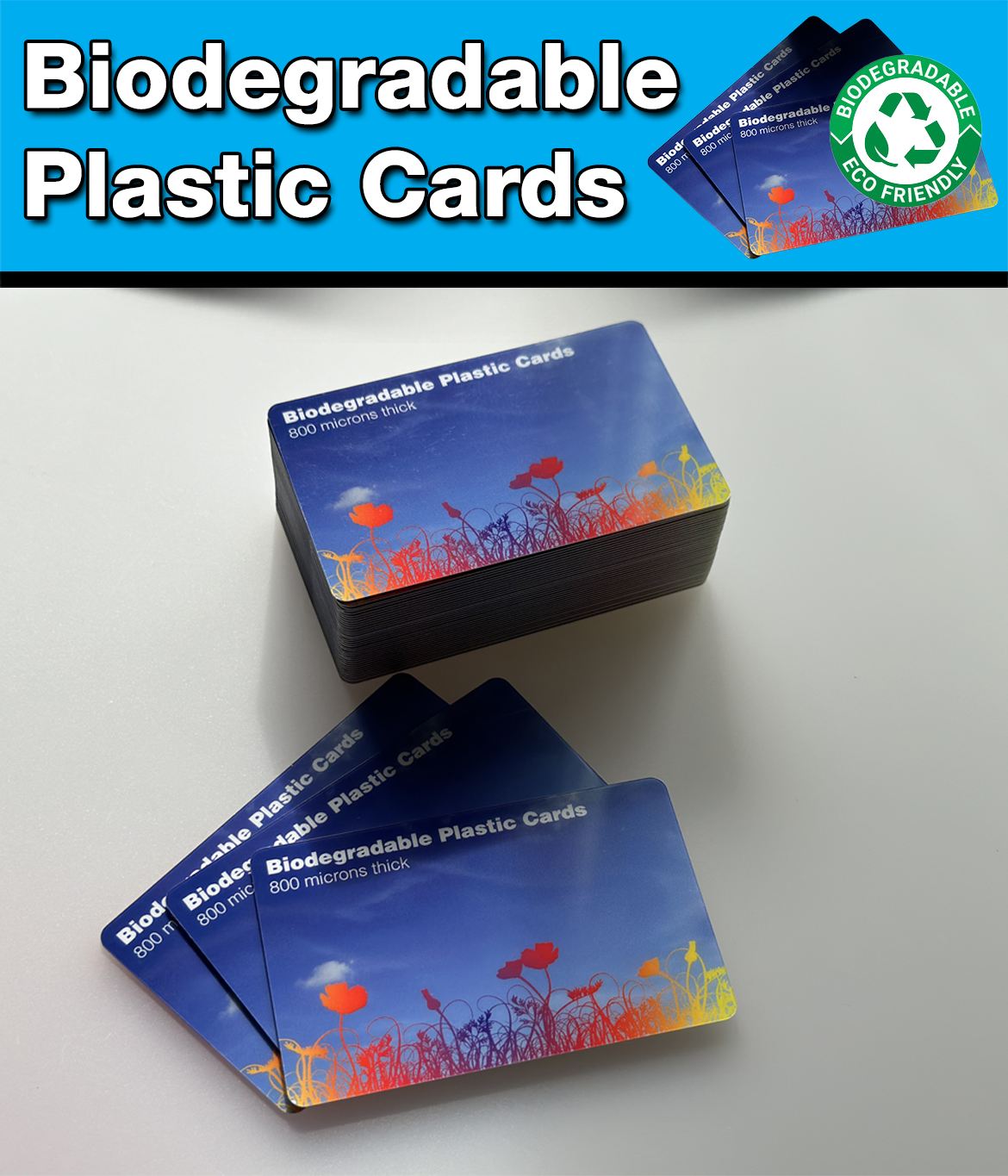biodegradable plastic cards printed
