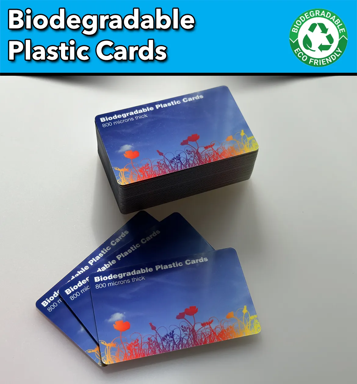 biodegradable plastic cards printed