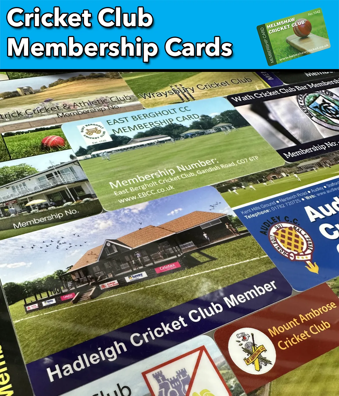 cricket club membership cards printed