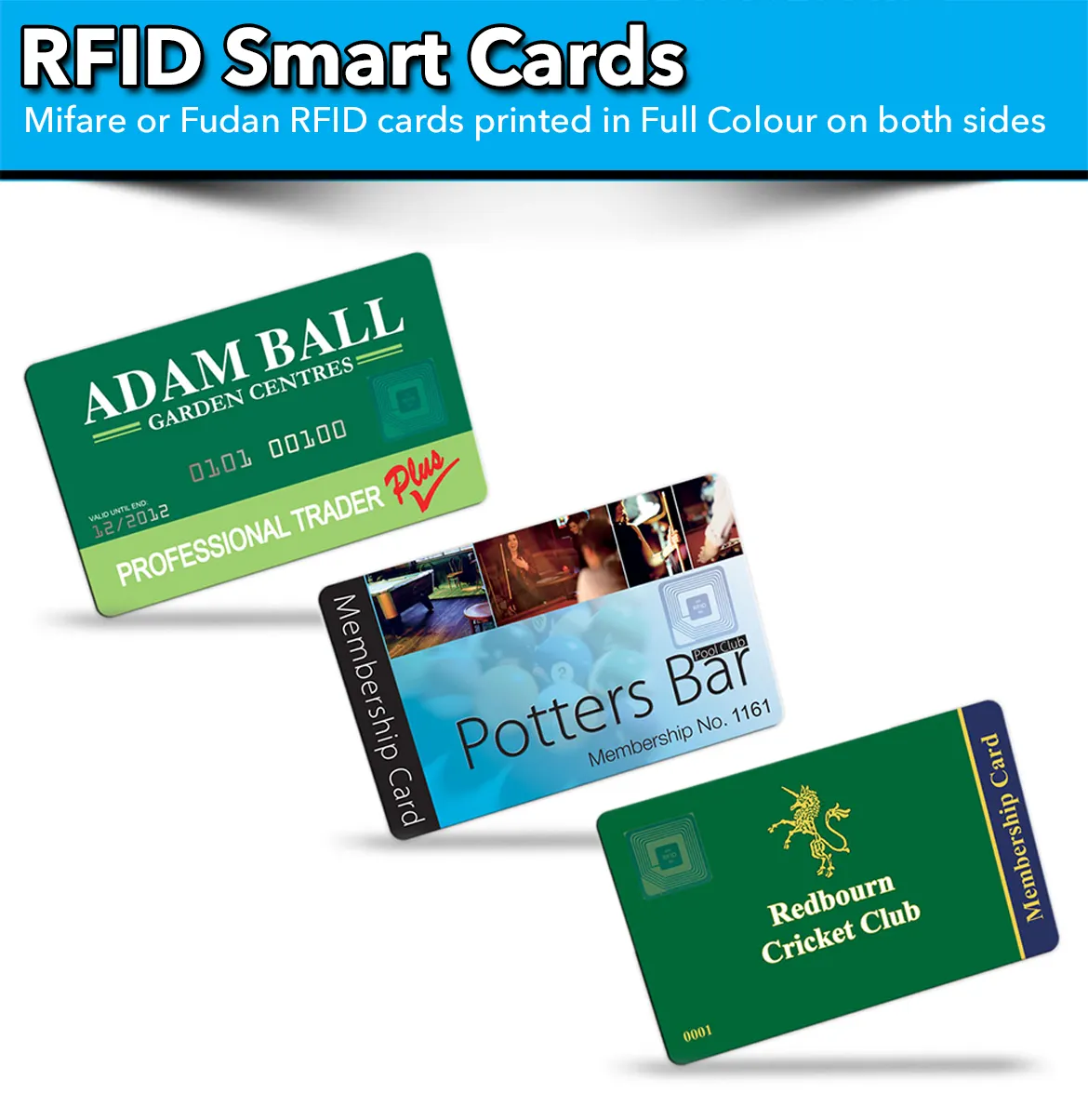 rfid smart cards printed