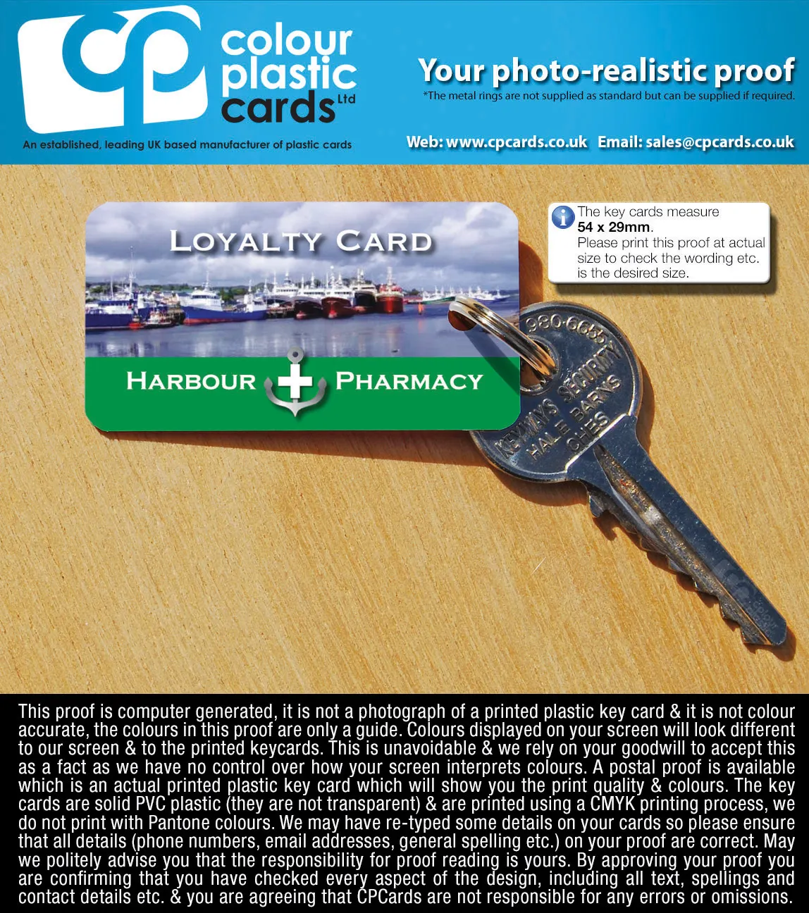 key tag photorealistic email proof