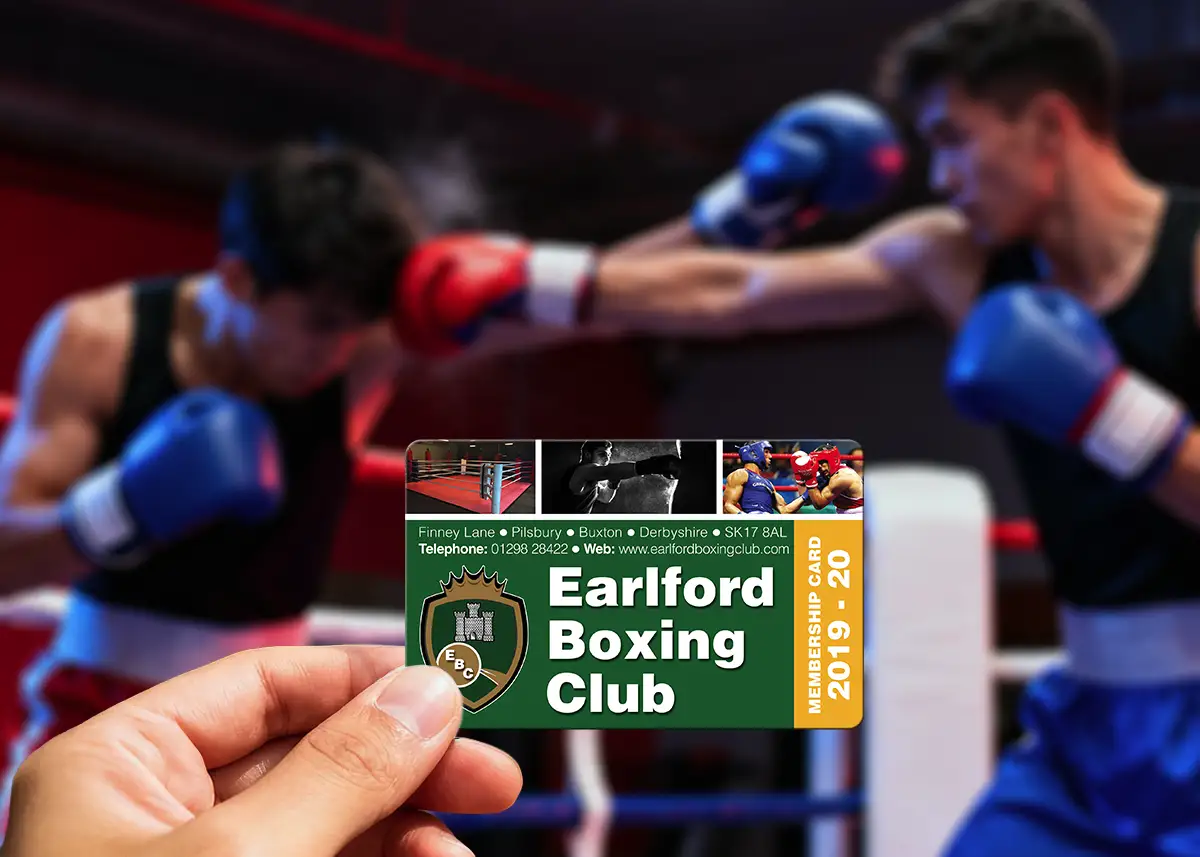 boxing club membership card printing