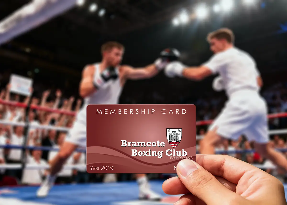 boxing club membership card printing