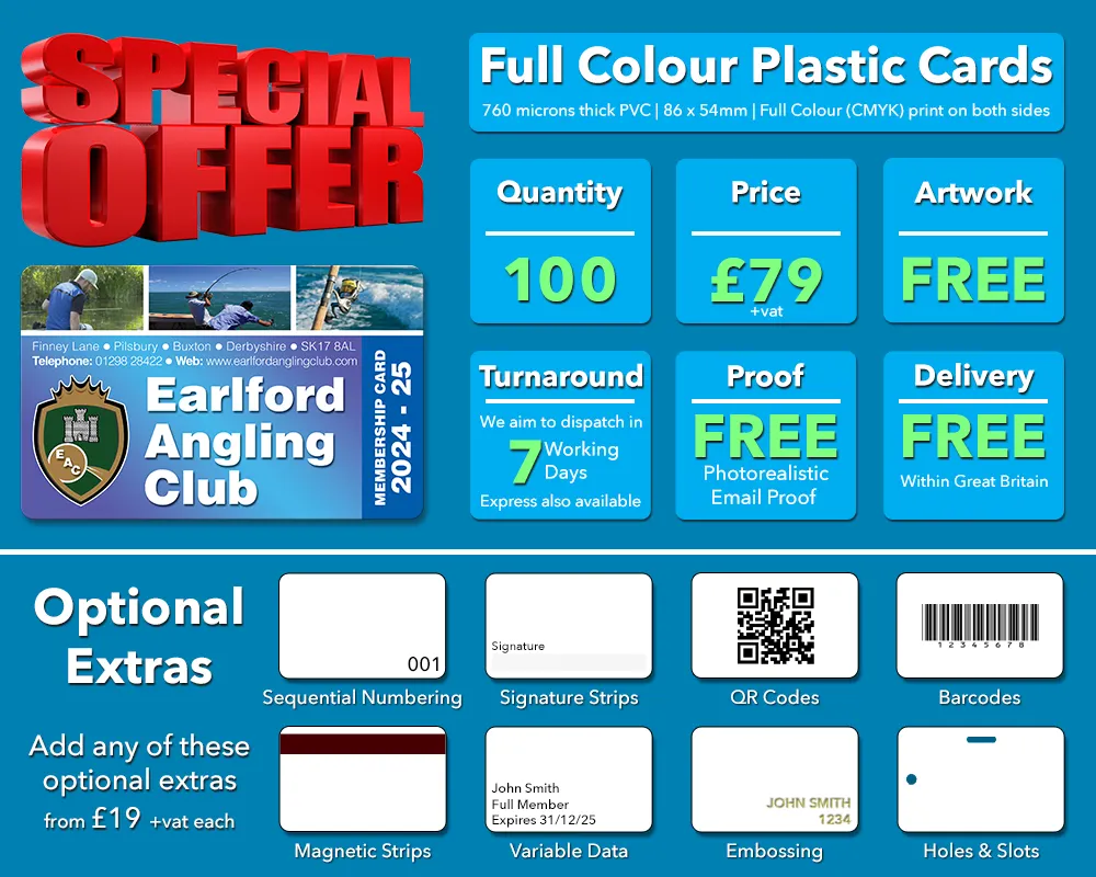 plastic cards special offer 100 cards