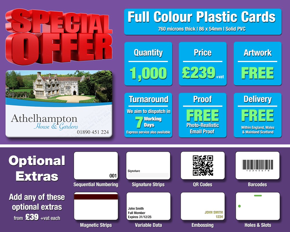 plastic cards special offer 1000 cards