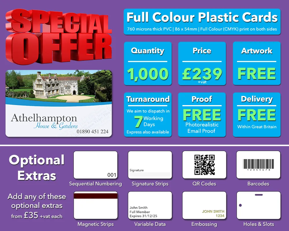 plastic cards special offer 1000 cards