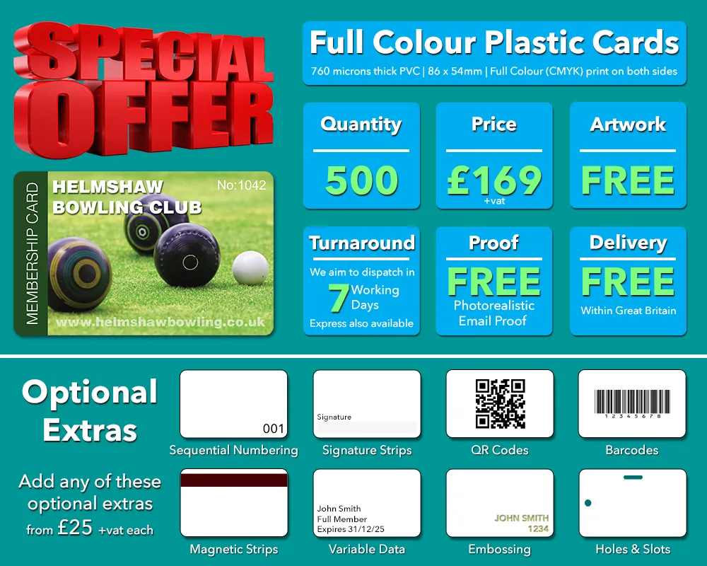 plastic cards special offer 500 cards