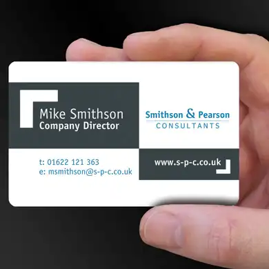 plastic card printing for Mike Smithson - business consultant is design of the week