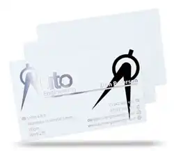 white plastic business cards